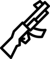 Ilustración de vector de rifle en un fondo. Símbolos de calidad premium. Iconos vectoriales para concepto y diseño gráfico.