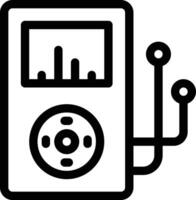 ilustración de vector de reproductor de audio en un fondo. símbolos de calidad premium. iconos vectoriales para concepto y diseño gráfico.