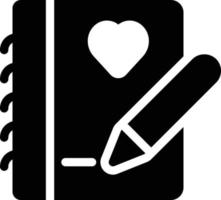 Ilustración de vector de diario de amor en un fondo. Símbolos de calidad premium. Iconos vectoriales para concepto y diseño gráfico.