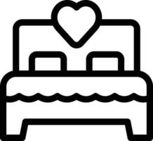 wedding bed vector illustration on a background.Premium quality symbols.vector icons for concept and graphic design.