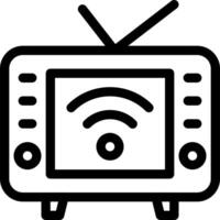 ilustración vectorial de tv en un fondo. símbolos de calidad premium. iconos vectoriales para concepto y diseño gráfico. vector