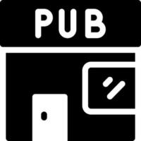 Ilustración de vector de pub en un fondo. Símbolos de calidad premium. Iconos vectoriales para concepto y diseño gráfico.