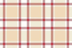 Plaid background, check seamless pattern in beige. Vector fabric texture for textile print, wrapping paper, gift card or wallpaper.