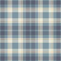 Plaid seamless pattern. Check fabric texture. Vector textile print.
