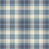 Plaid seamless pattern. Check fabric texture. Vector textile print.