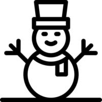 ilustración de vector de muñeco de nieve en un fondo. símbolos de calidad premium. iconos vectoriales para concepto y diseño gráfico.