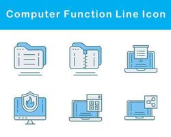 Computer Function Vector Icon Set