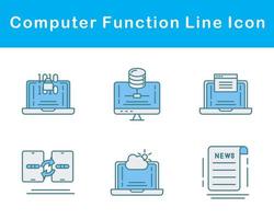 Computer Function Vector Icon Set