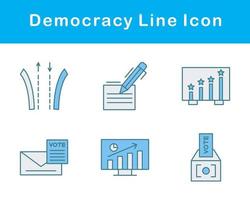 democracia vector icono conjunto