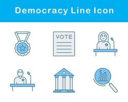 democracia vector icono conjunto