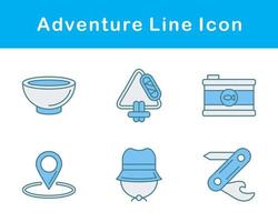 conjunto de iconos de vector de aventura