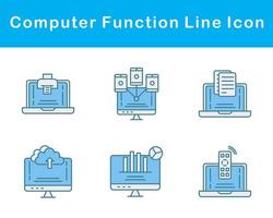 computadora función vector icono conjunto