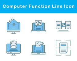 Computer Function Vector Icon Set