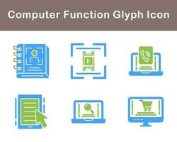 Computer Function Vector Icon Set