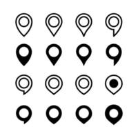 Map pin icon. map location pointer symbol. pin point or gps marker sign, vector illustration