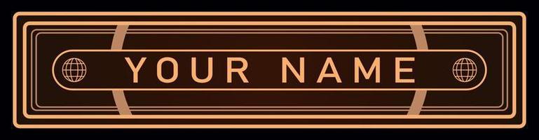 luxury Name Plate vector
