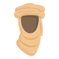 Bedouin turban scarf icon cartoon vector. Ethnic house vector