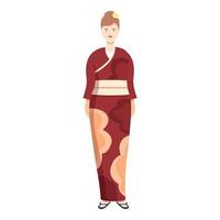 Colorful kimono icon cartoon vector. Asian person vector