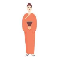 Corea disfraz icono dibujos animados vector. asiático persona vector