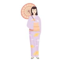 japonés kimono icono dibujos animados vector. disfraz diseño vector