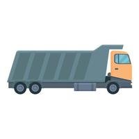 Dumper truck icon cartoon vector. Tipper dump vector