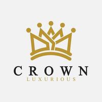 Crown Logo Vector Template,linear crown icons. Royal, luxury symbol. King, queen abstract geometric logo.