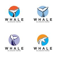 whale tail logo vector illustration design. Whale tail graphic icon