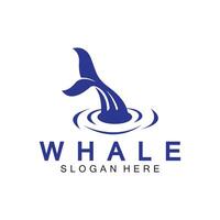 whale tail logo vector illustration design. Whale tail graphic icon