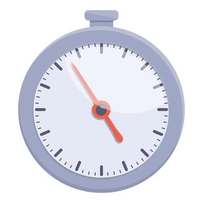 Stop watch icon cartoon vector. Timer clock
