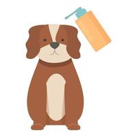 Dog wash icon cartoon vector. Spa animal vector