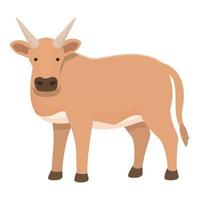 Big cow icon cartoon vector. Farm cattle vector
