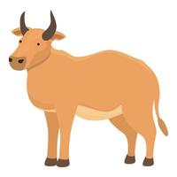 Color cow icon cartoon vector. Farm breed vector