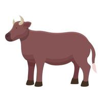 Doméstico vaca icono dibujos animados vector. vacas granja vector