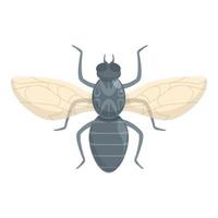 Inhabit tsetse fly icon cartoon vector. Animal mosquito vector