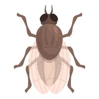 Etching tsetse fly icon cartoon vector. Africa insect vector