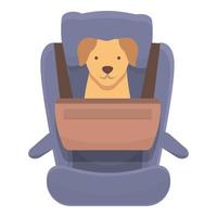 perro asiento icono dibujos animados vector. coche viaje vector