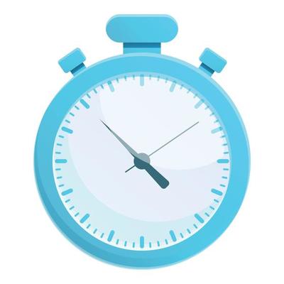 Deadline stopwatch icon cartoon vector. Timer clock