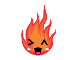 Cute Fire Cartoon Character png