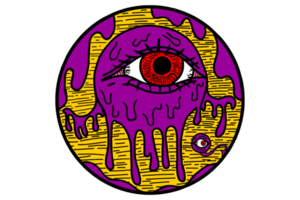 Huge Eyeball Monster Filled with Melted Poison png