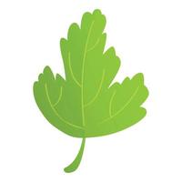 cilantro perejil icono dibujos animados vector. hoja planta vector