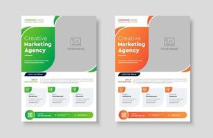 Creative corporate trendy unique business professional marketing agency modern simple leaflet flyer design for attractive business poster layout, business minimal abstract advertising vector template.