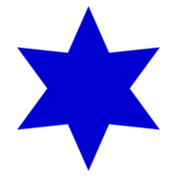 abstrato geométrico Estrela forma em uma transparente fundo png