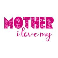 Mother's Day Lettering Concept on a Transparent Background png