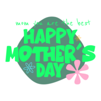 Mother's Day Design Concept on a Transparent Background png