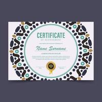 Achievement certificate best award diploma vector