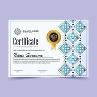 Achievement certificate best award diploma vector