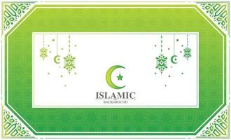 green ramadan kareem arabic background mandala style vector