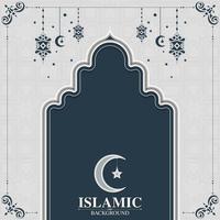 ramadan kareem background flat line style vector