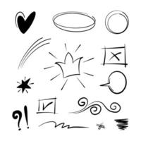 Doodle element vector set, for concept design.