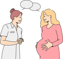 medico consultare incinta donna png
